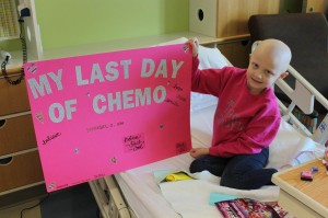Katelyn's last day of chemo. November 14, 2014.