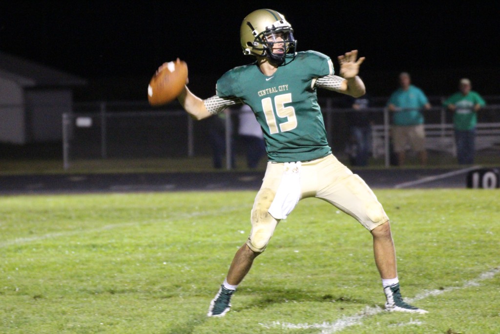 Senior Mitch Carlson QB for the Central City Bison