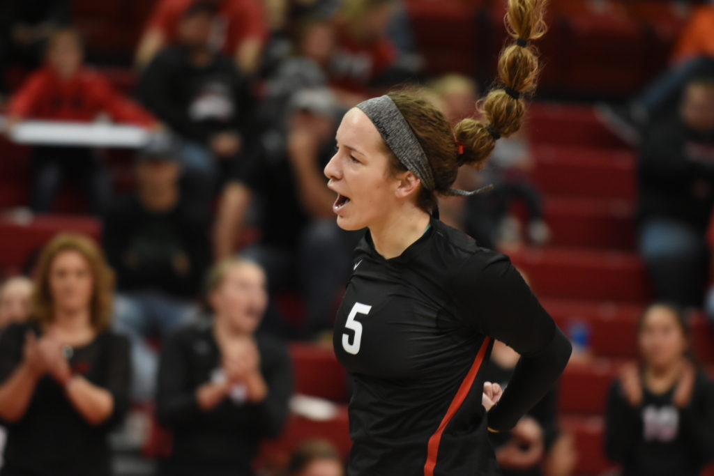 Fallon Stutheit lead Johnson-Brock with 86 kills during the state tournament.